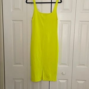 Neon body con dress